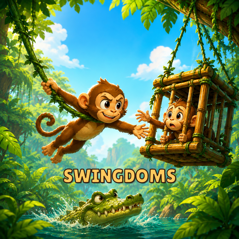 SWINGDOMS jungle rescue game cover art
